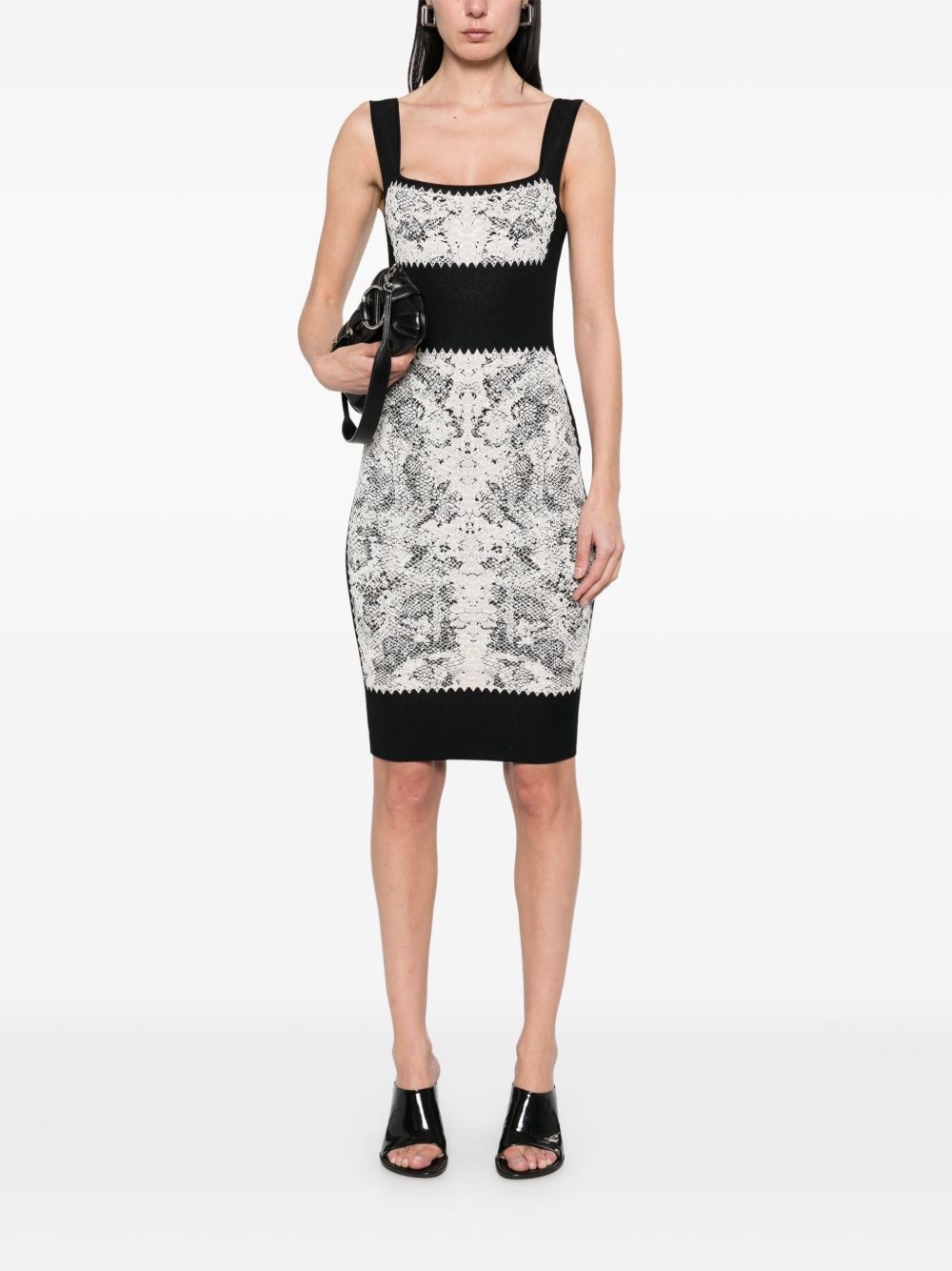 snake print knit dress - 2