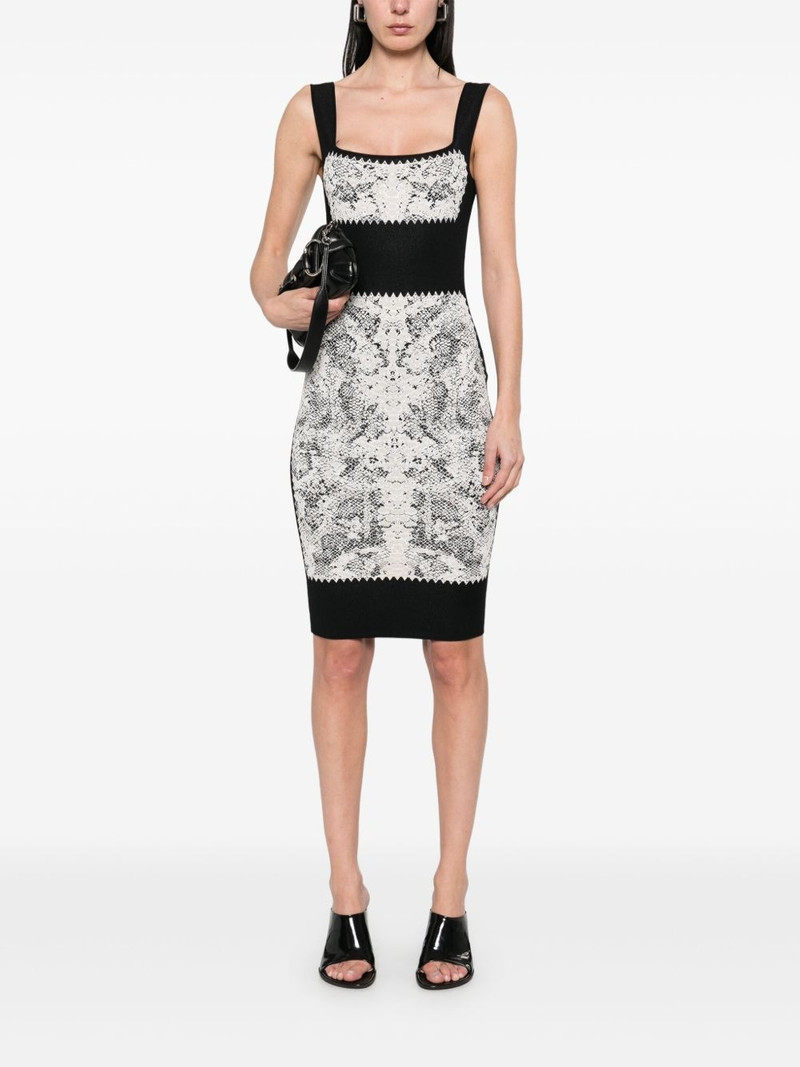 Alexander McQueen snake print knit dress outlook