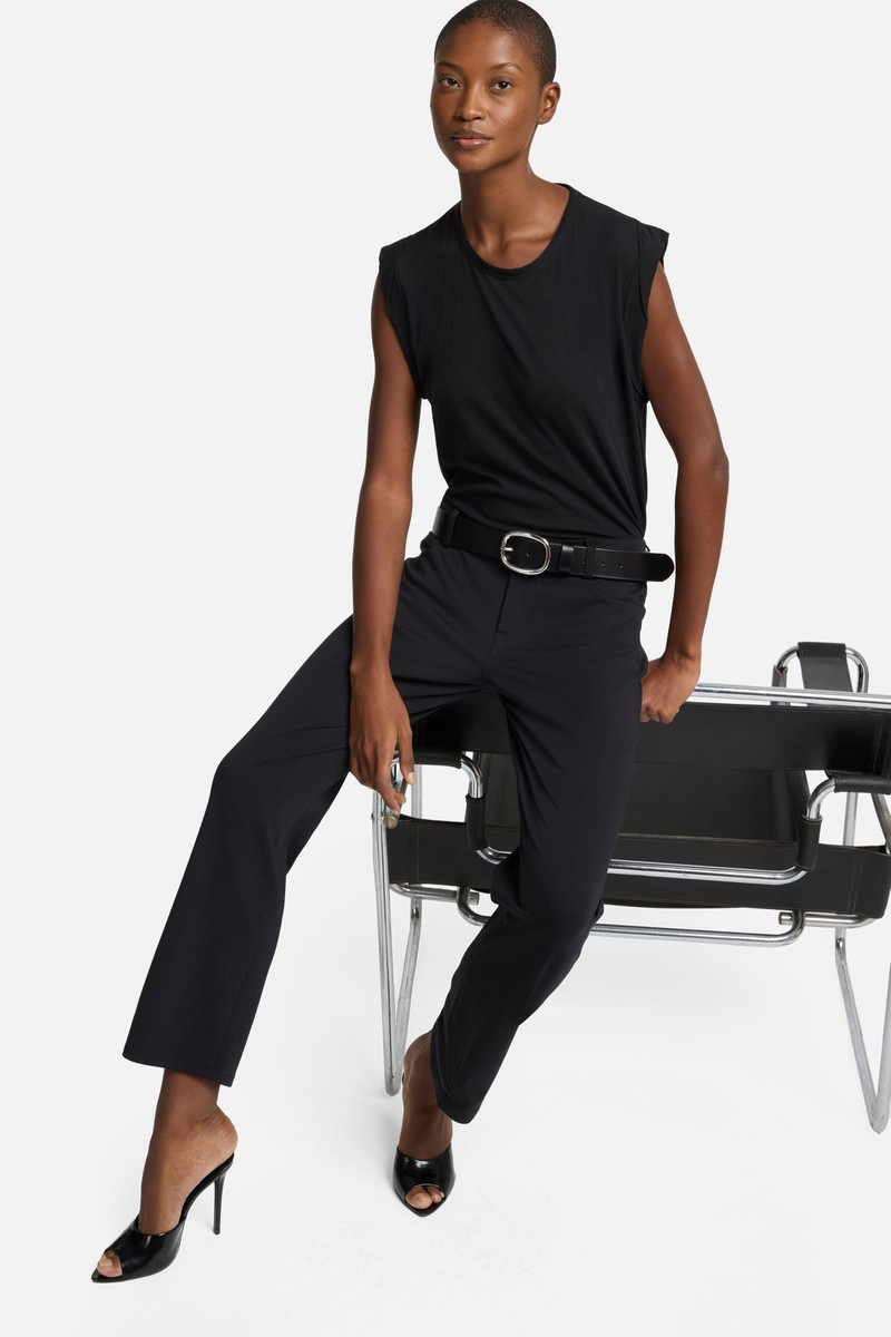 Luxe Performance Knit Calie Straight Ankle in Black 7