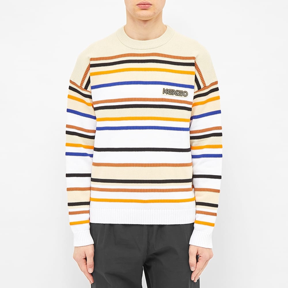 Kenzo Striped Logo Knit Jumper - 4