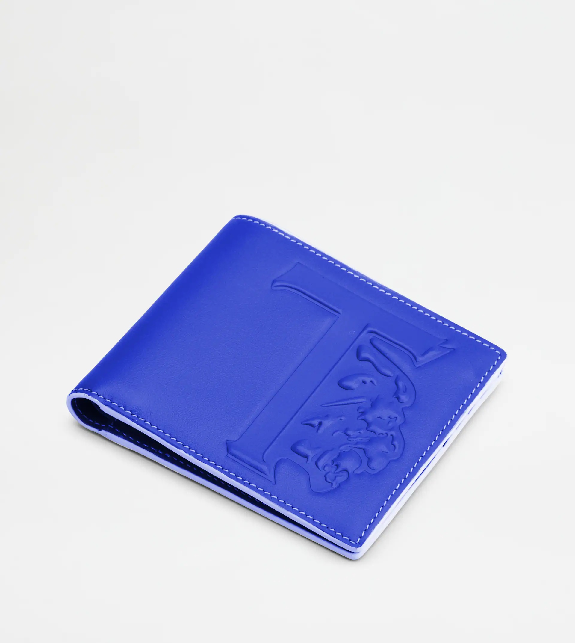 WALLET IN LEATHER - BLUE - 4