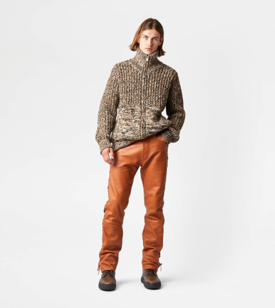 Tod's TOD'S TROUSERS IN LEATHER - BROWN outlook