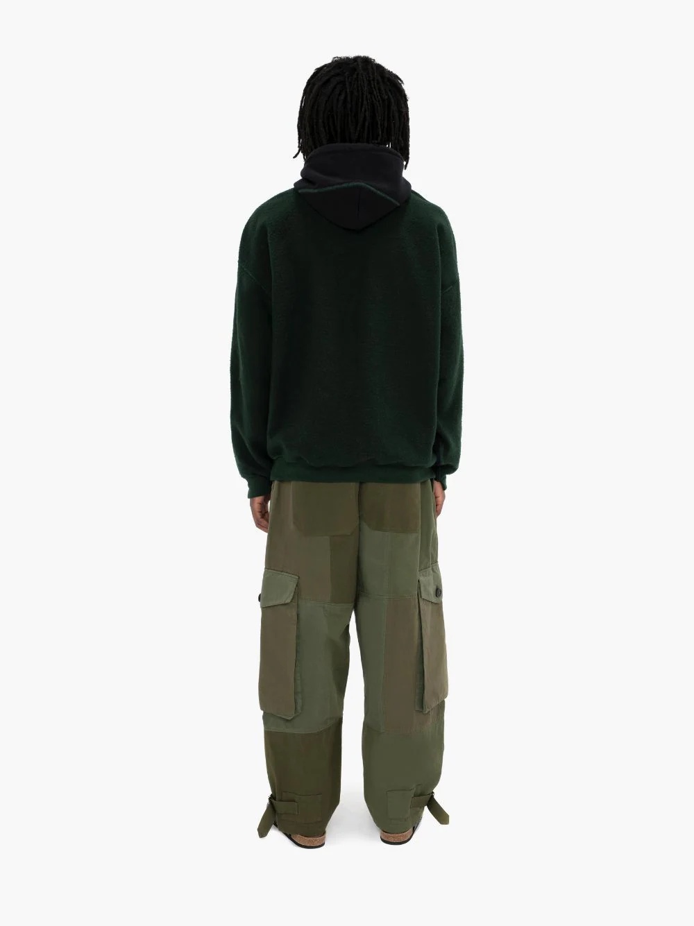 DECONSTRUCTED FLEECE BACK HOODIE - 4