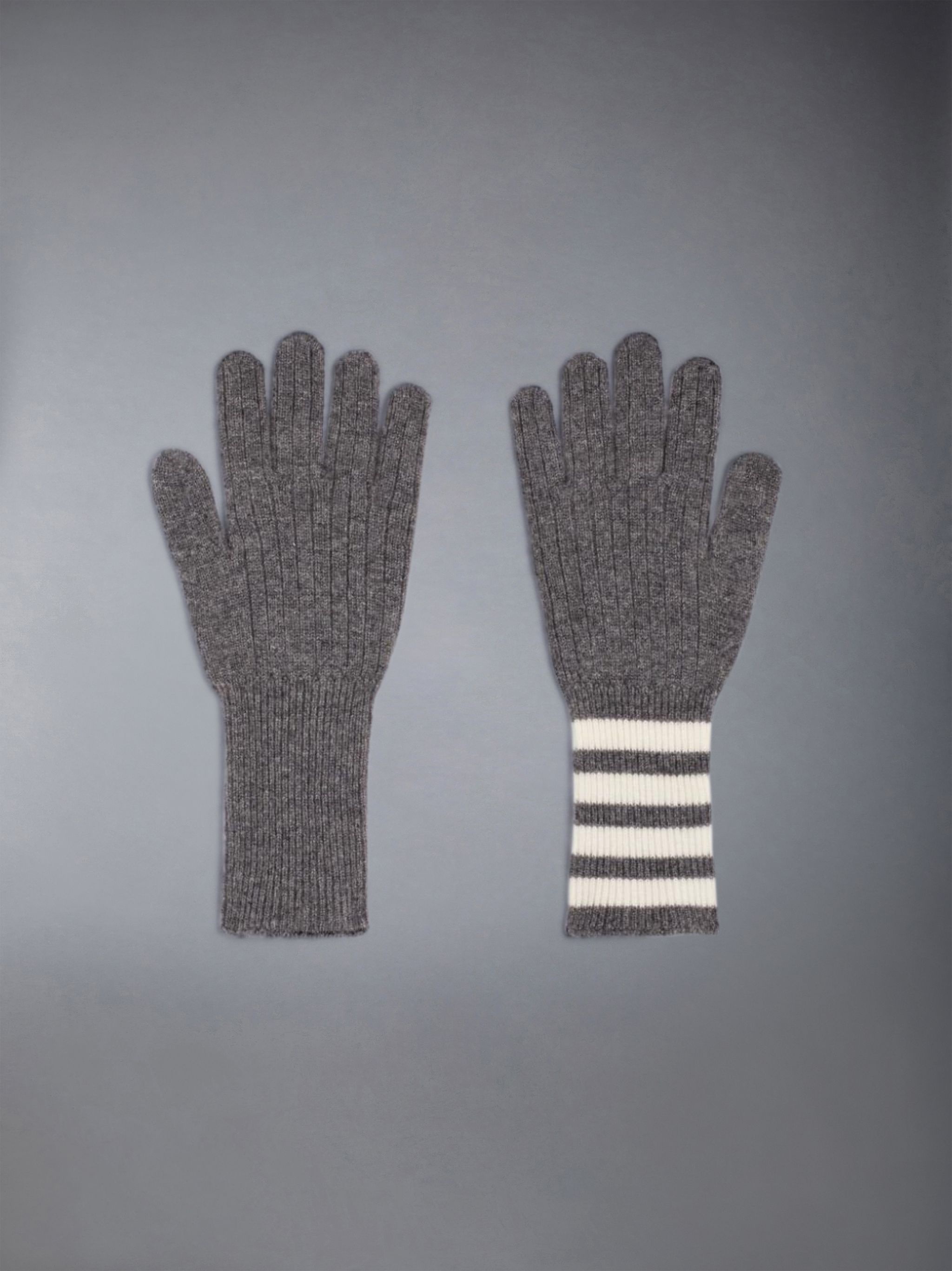 CASHMERE RIB 4-BAR GLOVES - 2