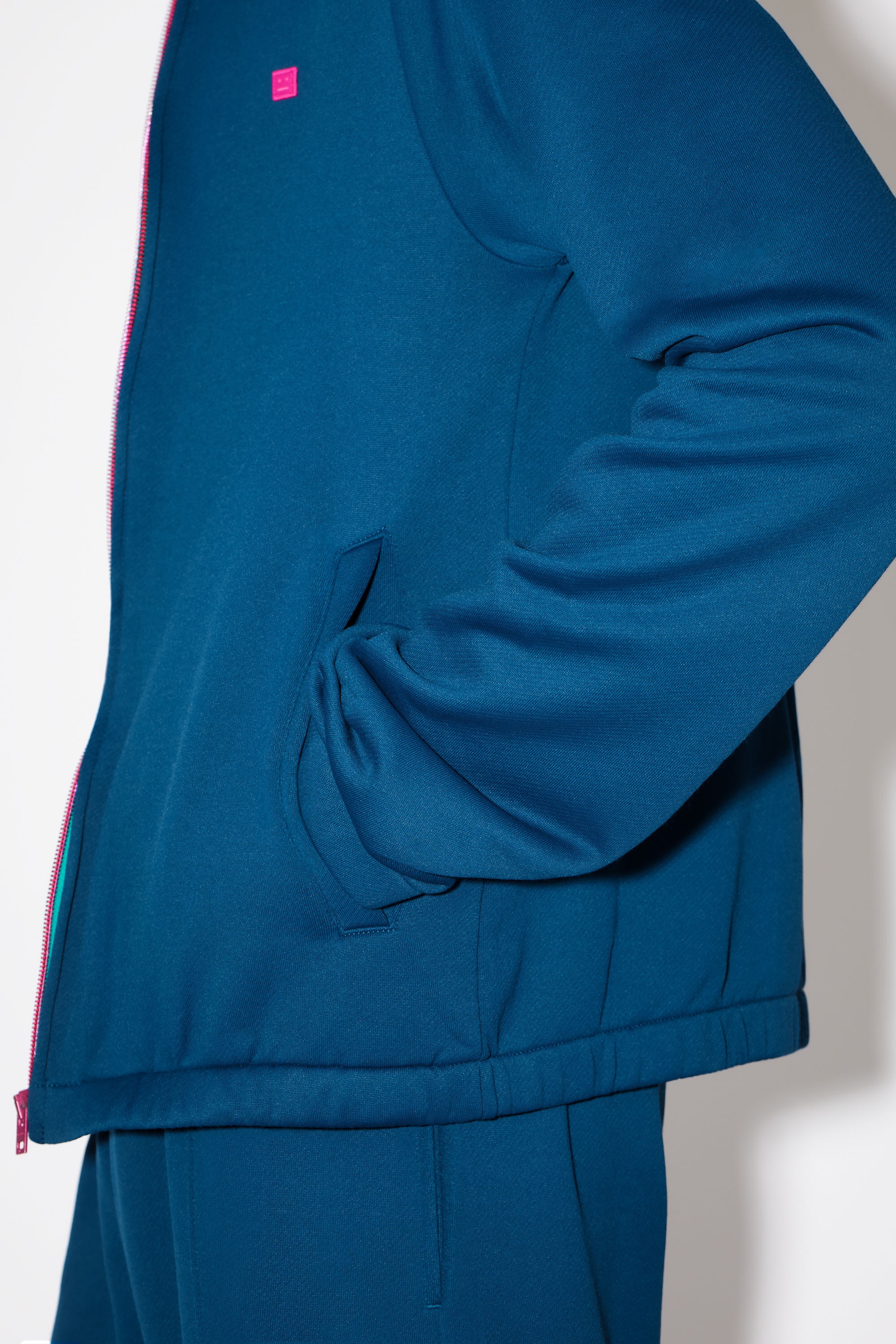 Tech jersey zippered sweater - Deep blue - 4