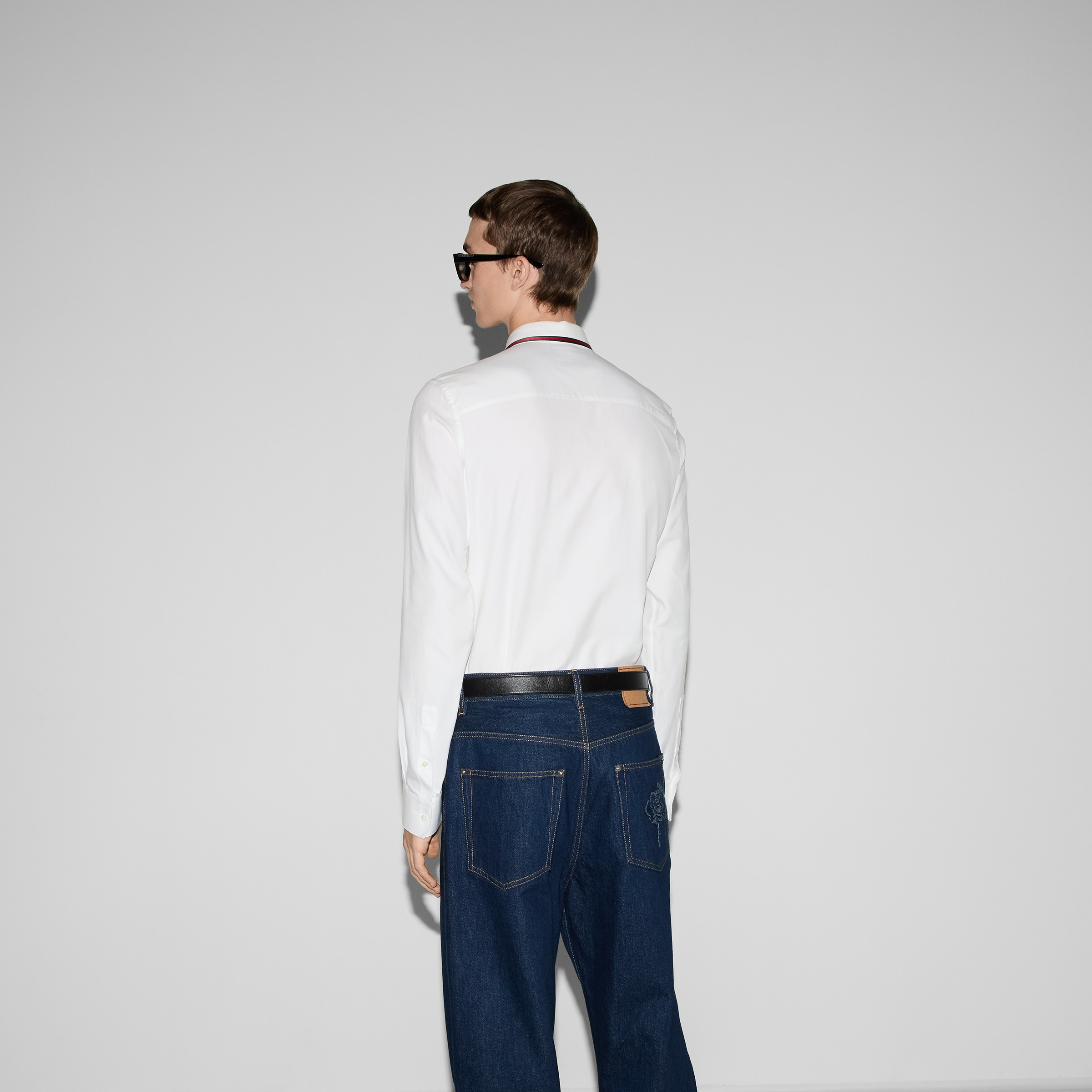 Oxford cotton shirt with Web - 4