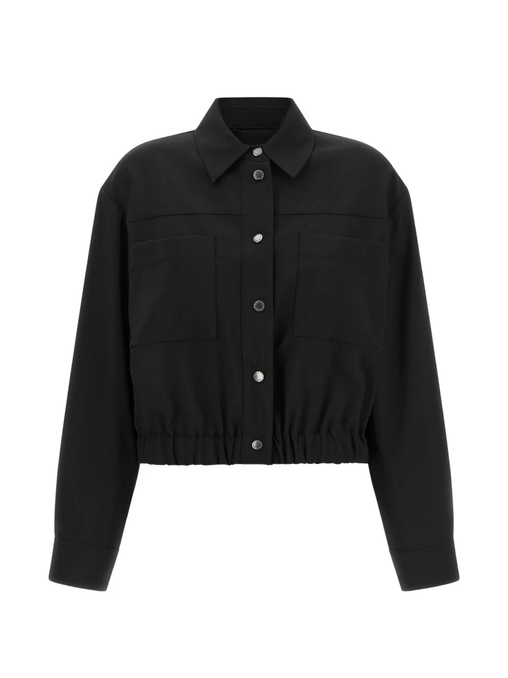 elasticated cropped jacket - 1