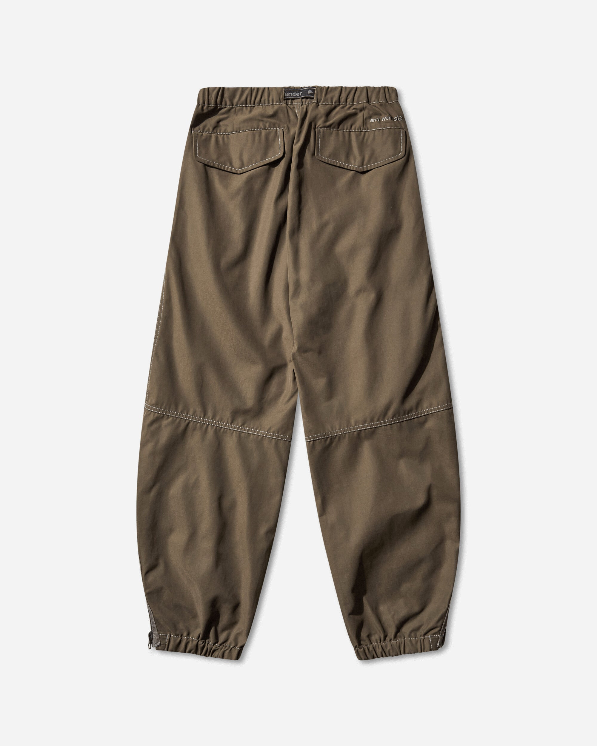 Men's High Count Cloth Side Zip Hem Pants Light Khaki - 2