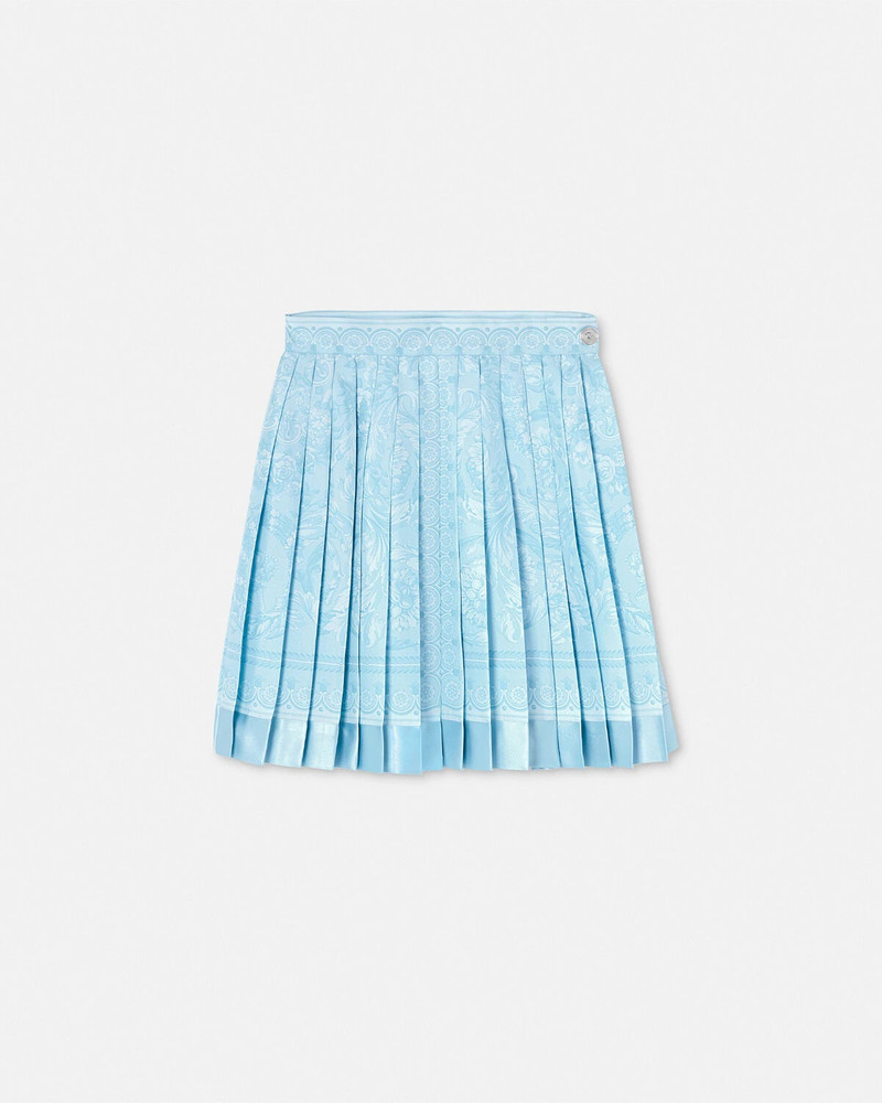 Barocco Silk Pleated Skirt 1