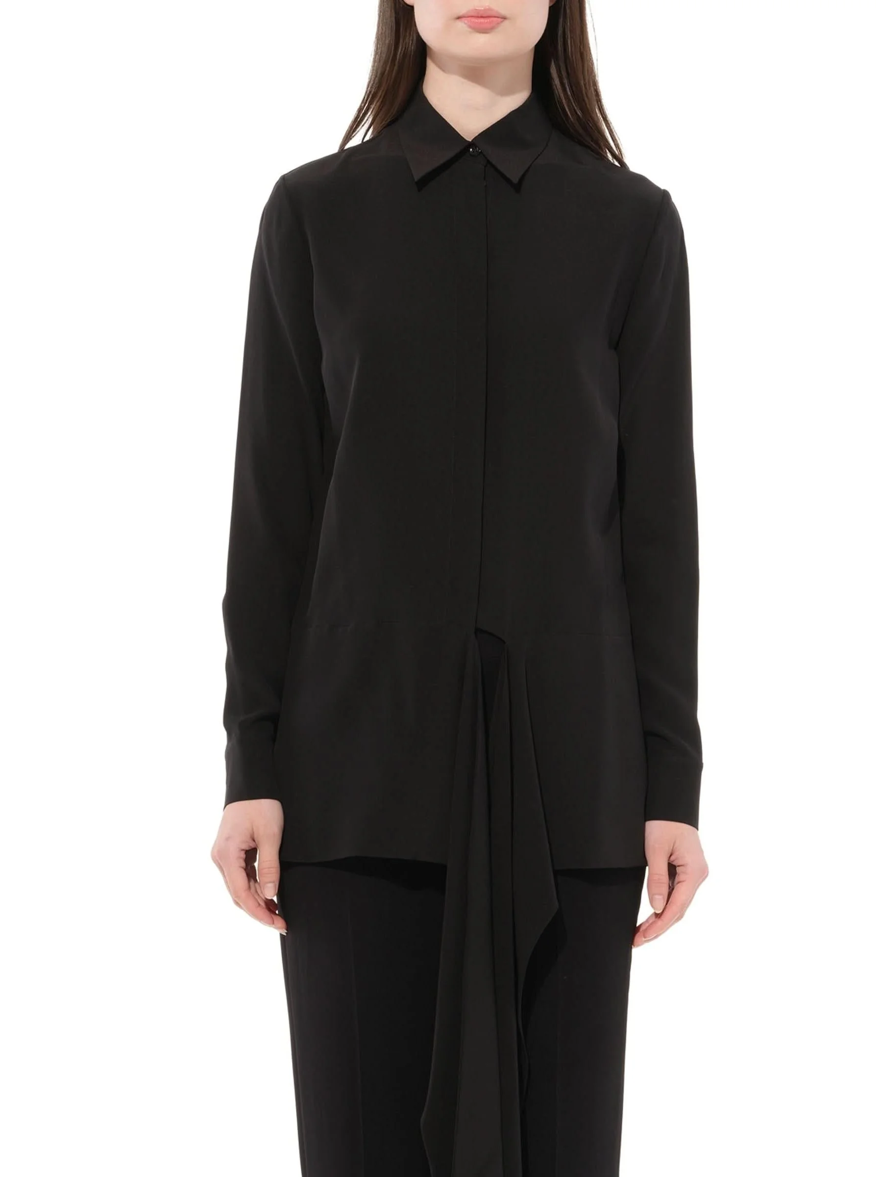 Long Sleeve Blouse in Black - 1
