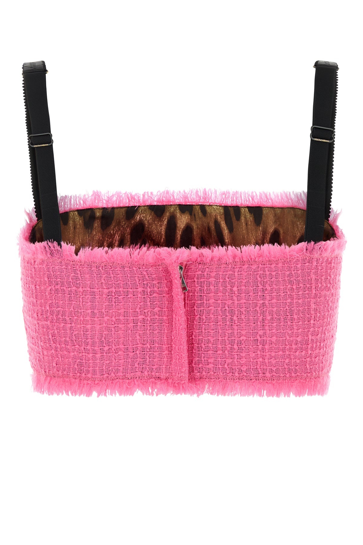 Fuchsia tweed crop-top - 2