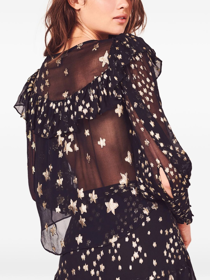 Harleigh star-motif ruffled blouse 3