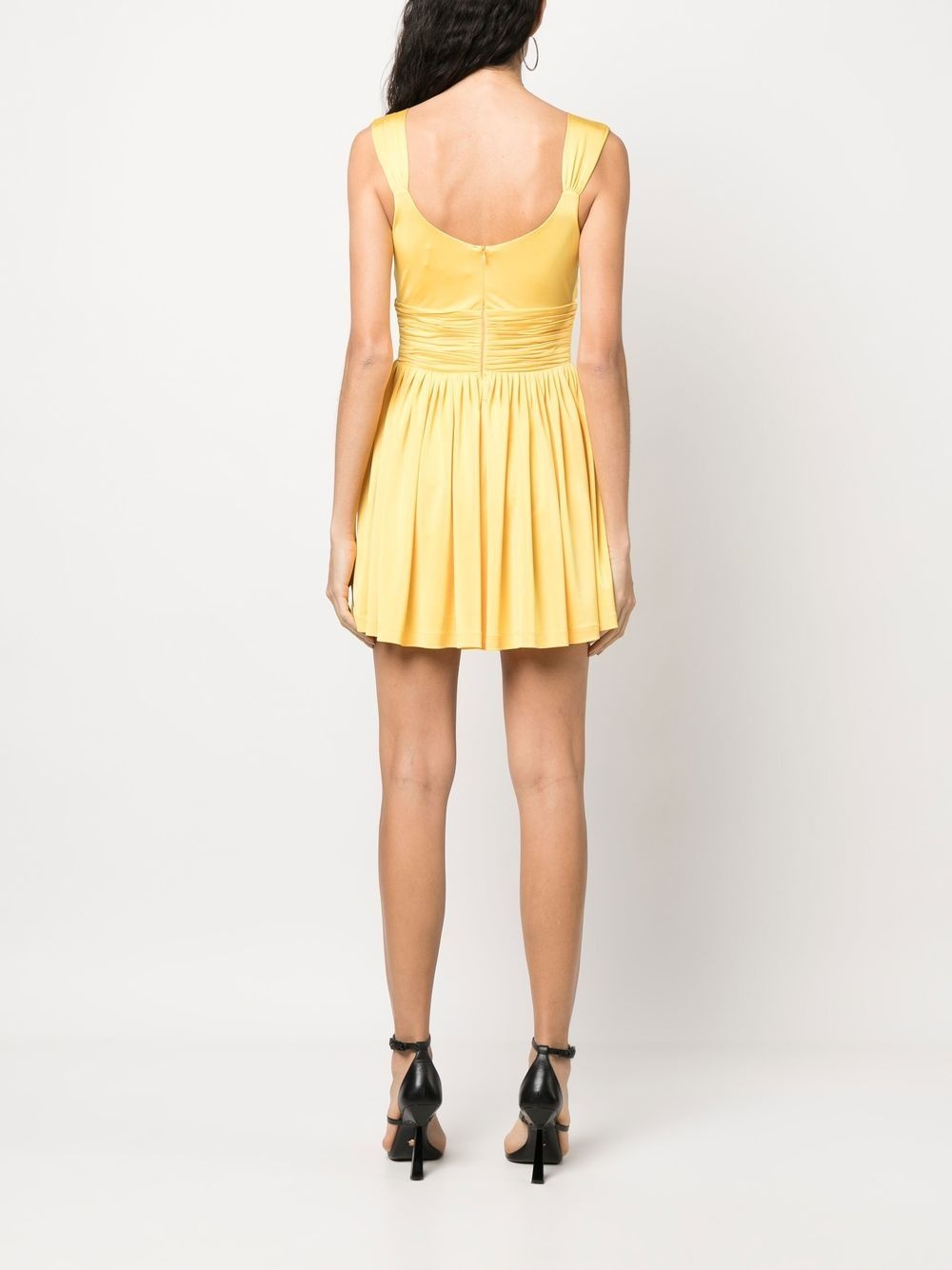 gathered waist mini dress - 4
