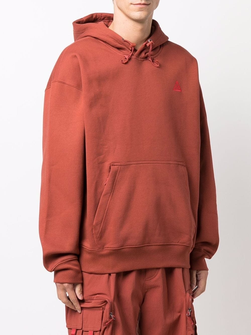 embroidered-logo hoodie - 3