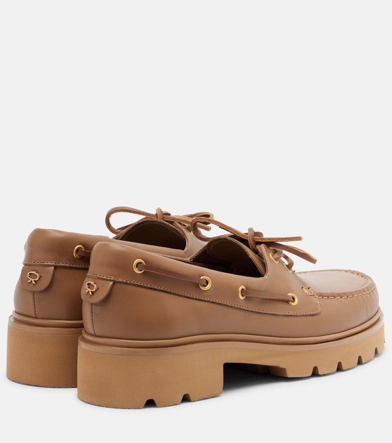 Gianvito Rossi Olonne leather boat shoes outlook