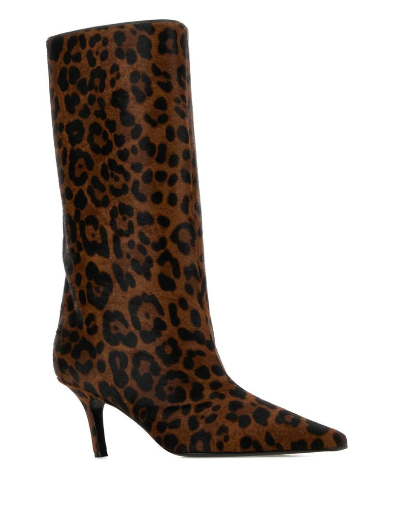 Amina Muaddi 60mm Fiona animal-print boots outlook