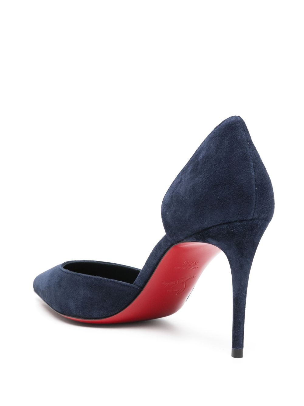 90mm leather heeled pumps - 3