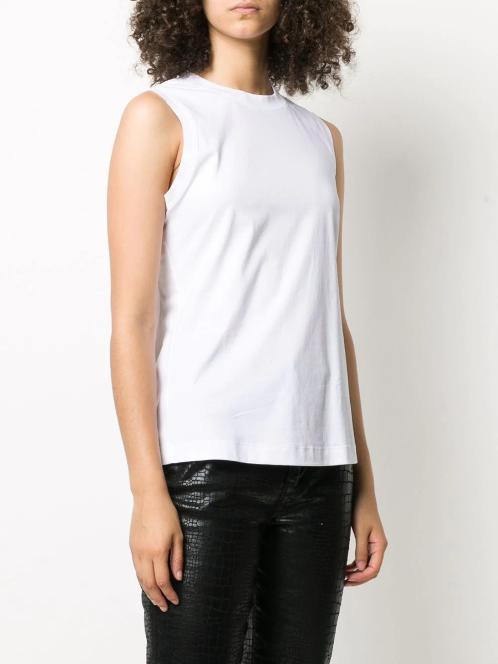 sleeveless fitted tank top - 4