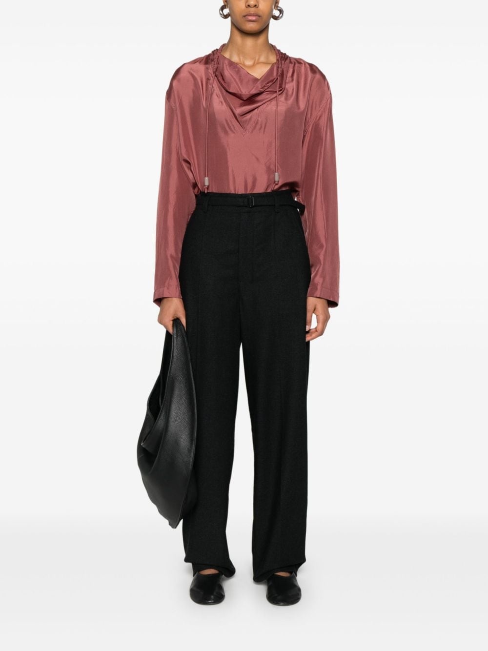 shawl-collar blouse - 2