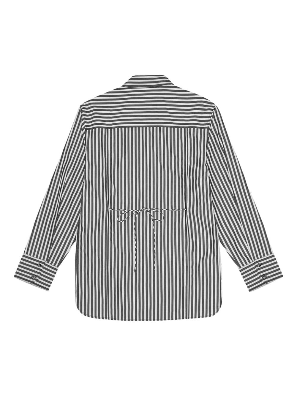 striped poplin shirt - 6