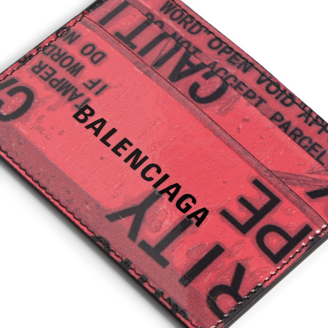 Men's Tape Type Card Holder in Black/red - 4