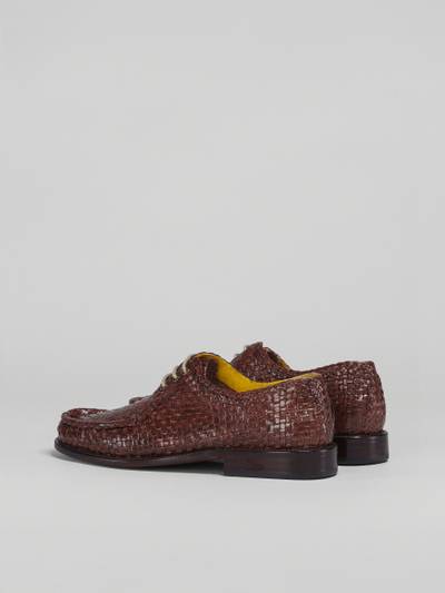 Marni DERBY LACE-UP IN LIGHTWEIGHT WOVEN LEATHER outlook
