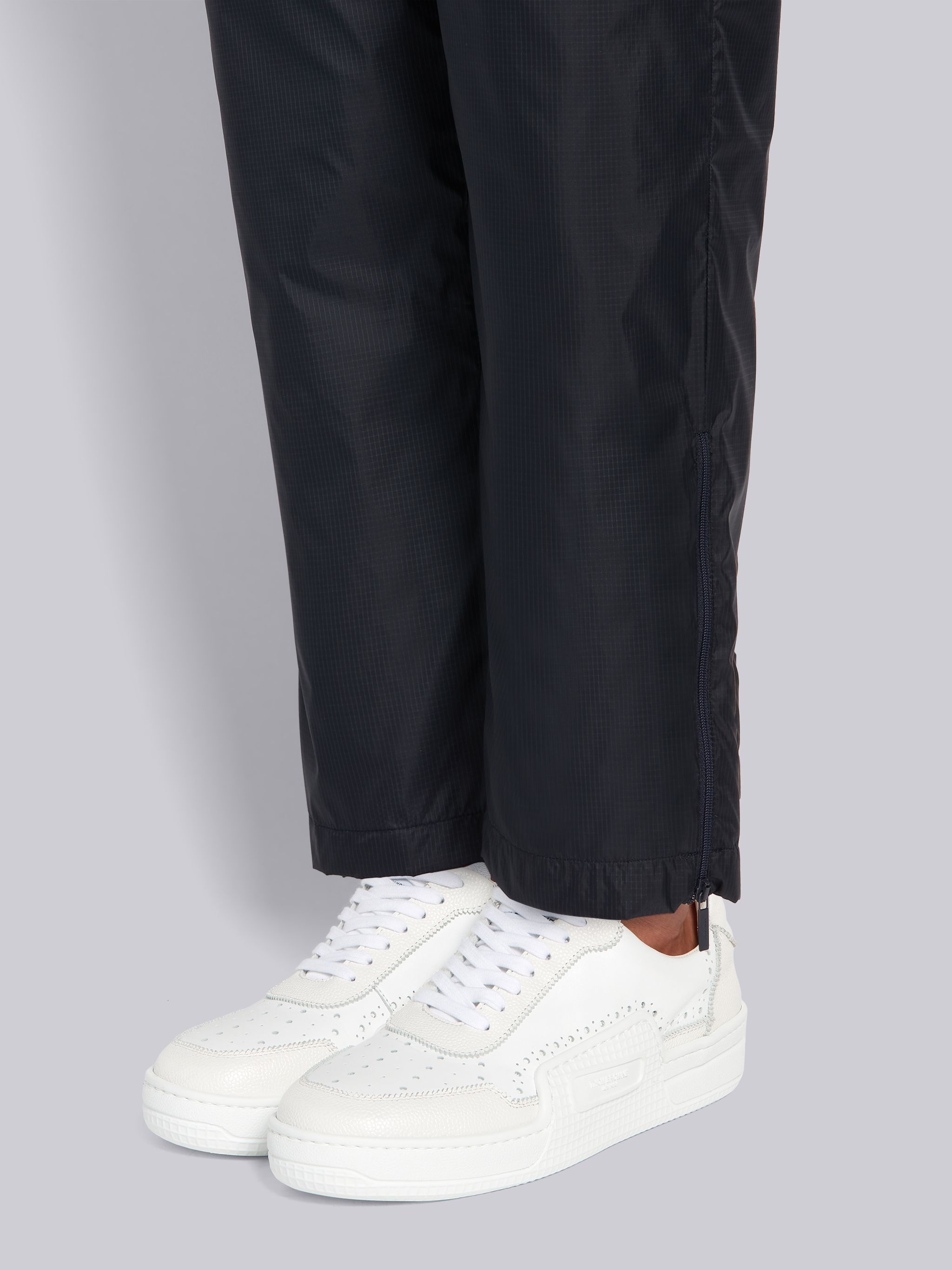 Navy Sheer Ripstop Straight Leg 4-Bar Track Pants - 6