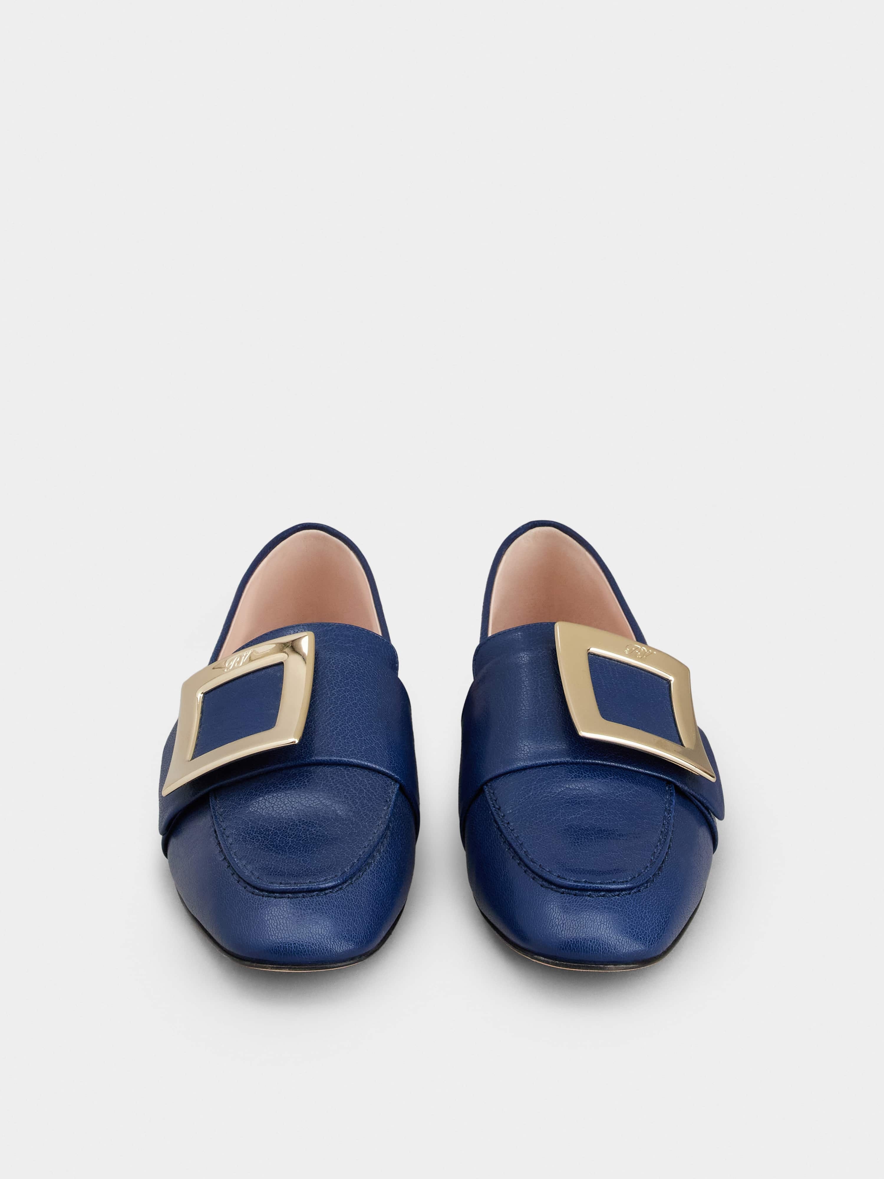 Soft Metal Buckle Loafers in Leather - 7