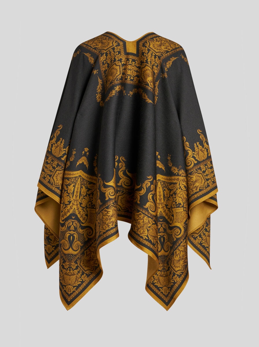 WOOL CAPE WITH PRINT - 5