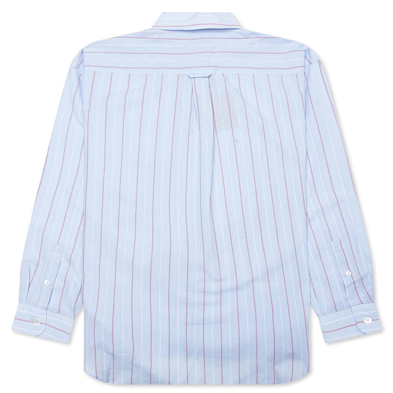 Stüssy CLASSIC L/S SHIRT STRIPE - LIGHT BLUE outlook