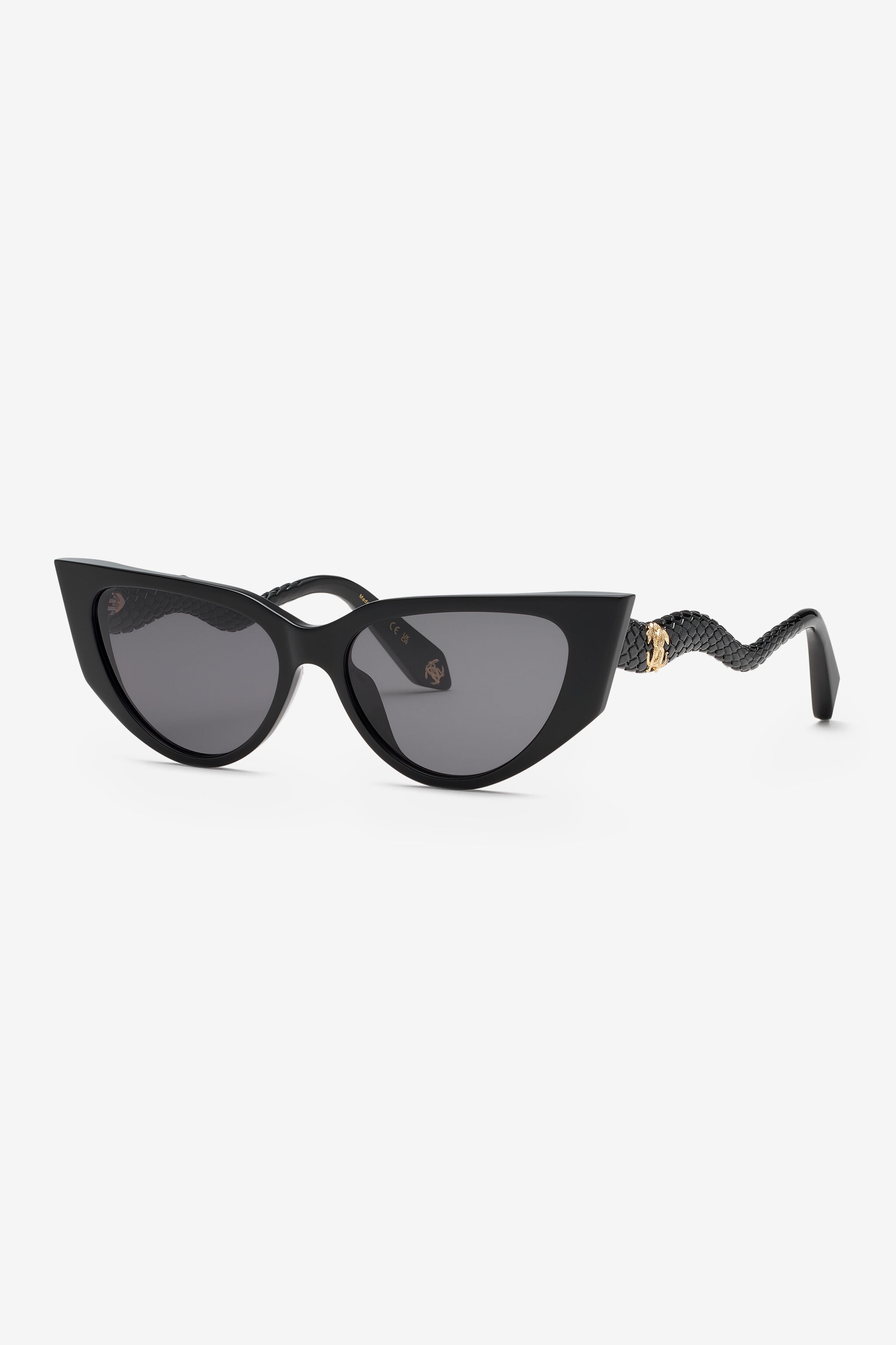 Cat-eye shape sunglasses with scale effect temples - 3