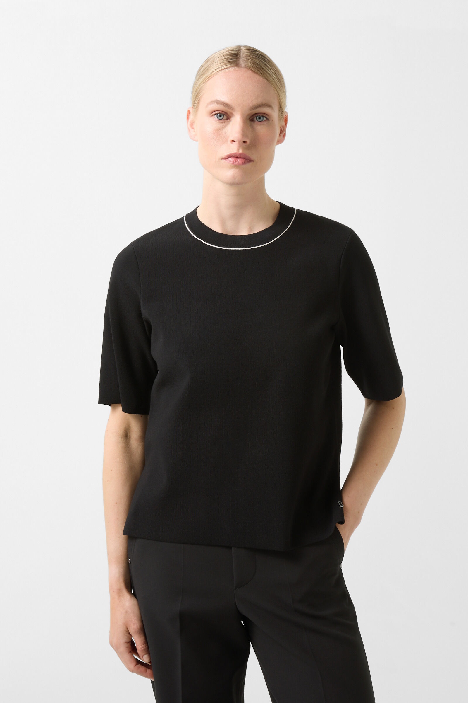 Amanda knitted top in Black - 2