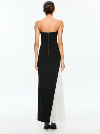 Alice + Olivia RETHA STRAPLESS MAXI DRESS WITH PLEATED GODET outlook