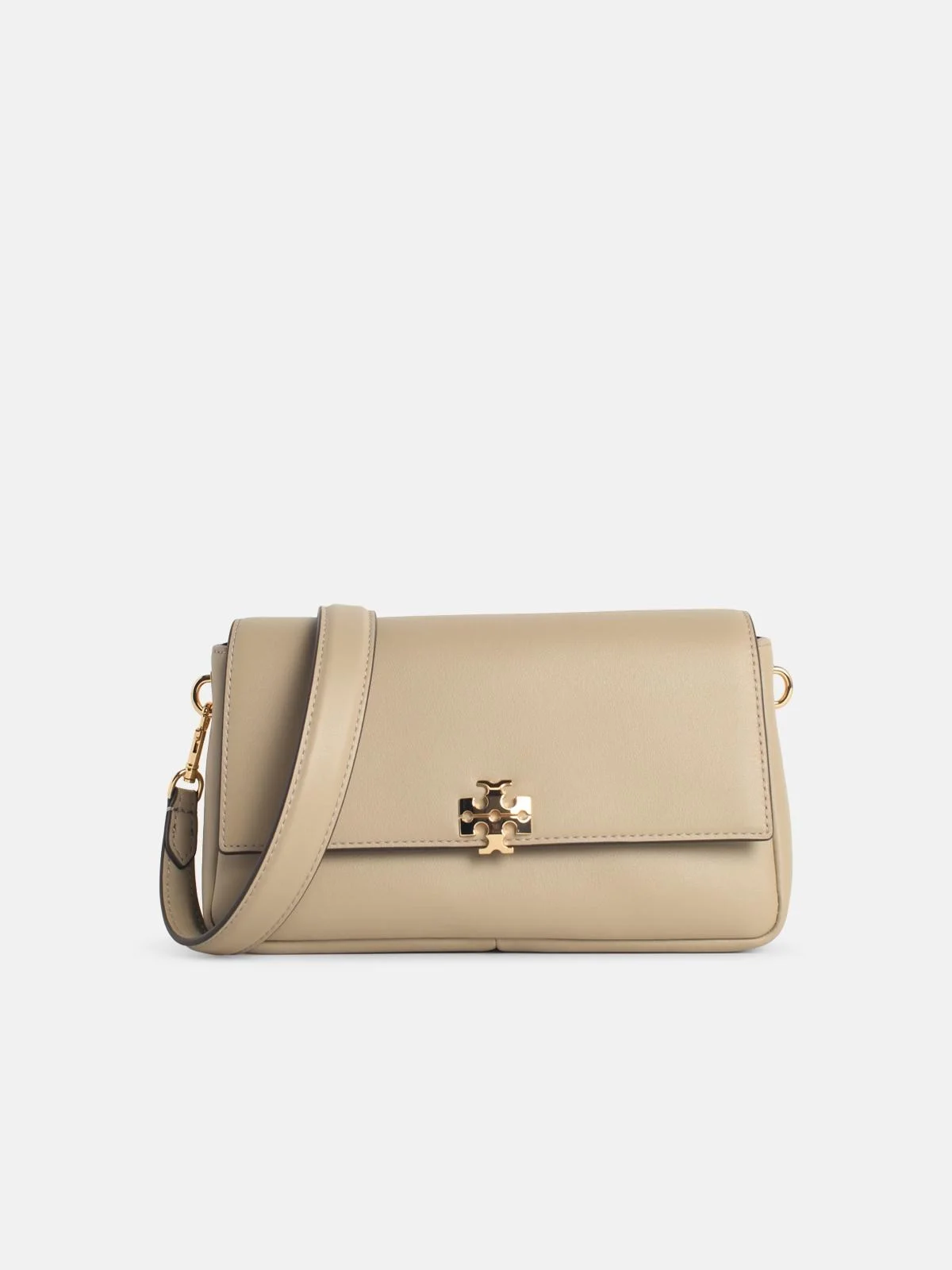 'CHARLIE' SMALL 'SOFT CEMENT' SUEDE SHOULDER BAG - 1