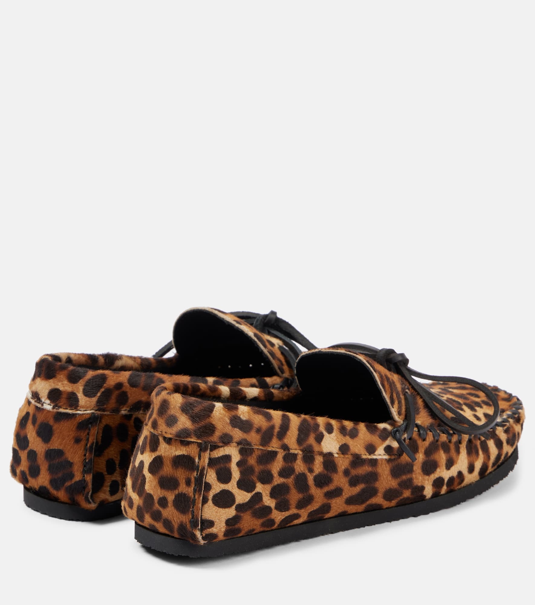 Fitza leopard-print pony hair loafers - 2