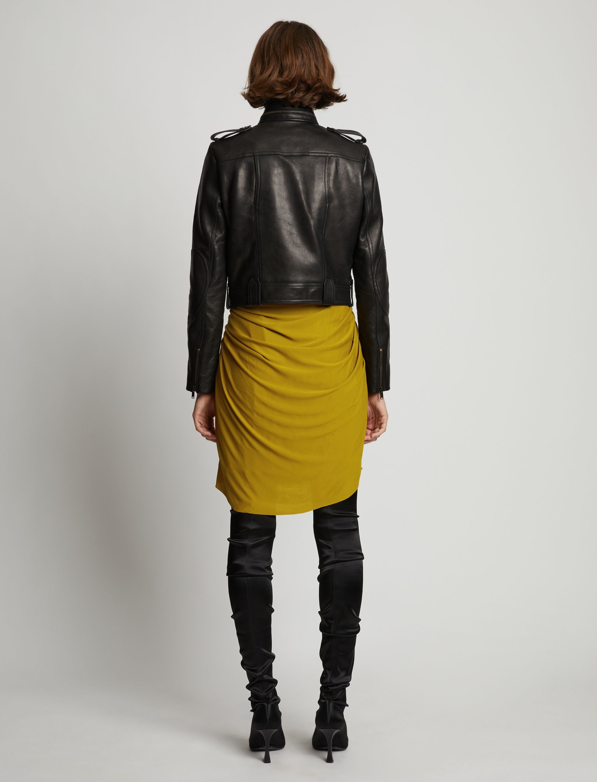Jersey pleated mini skirt - 4