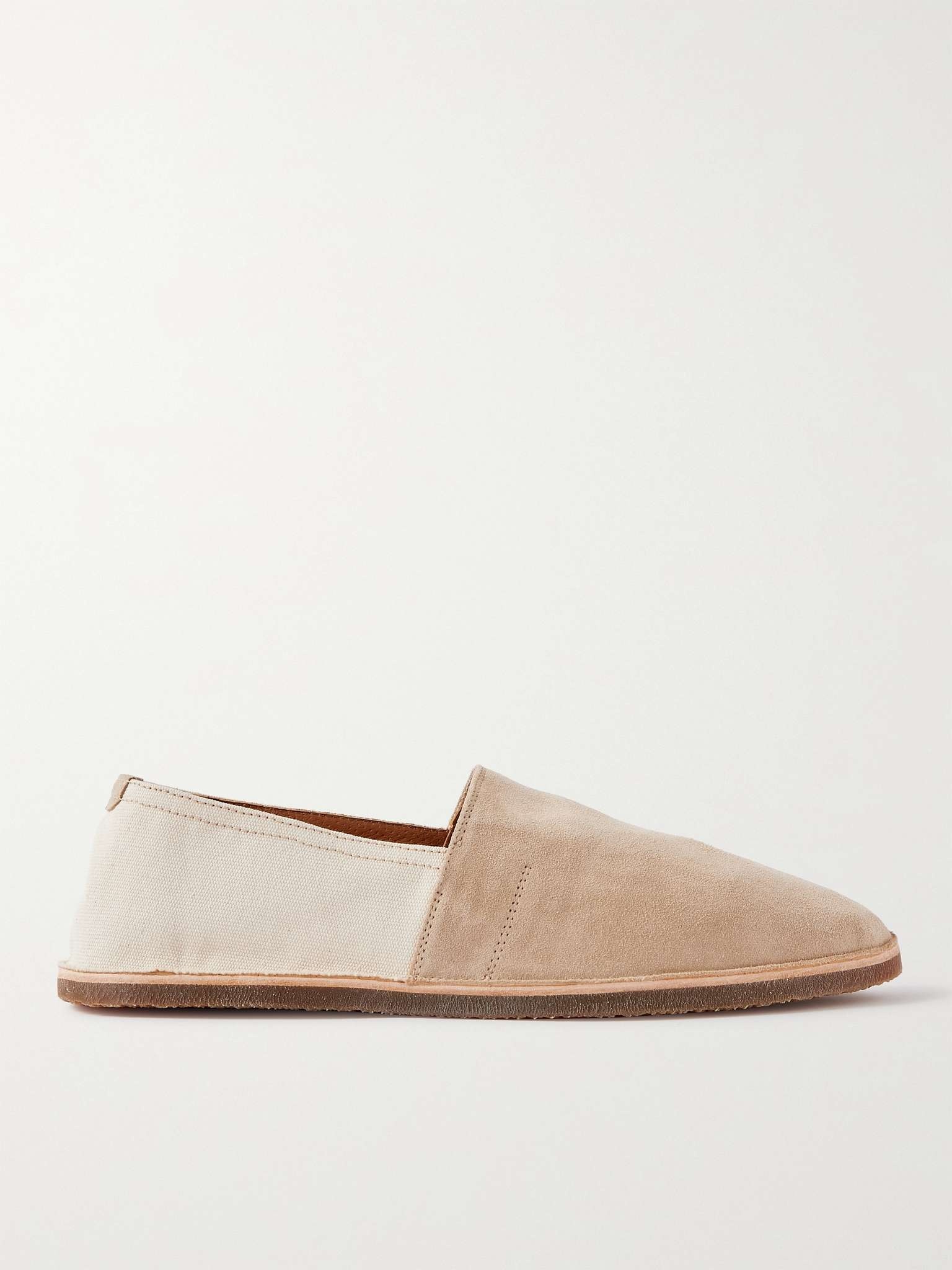 Suede and Linen Espadrilles - 1