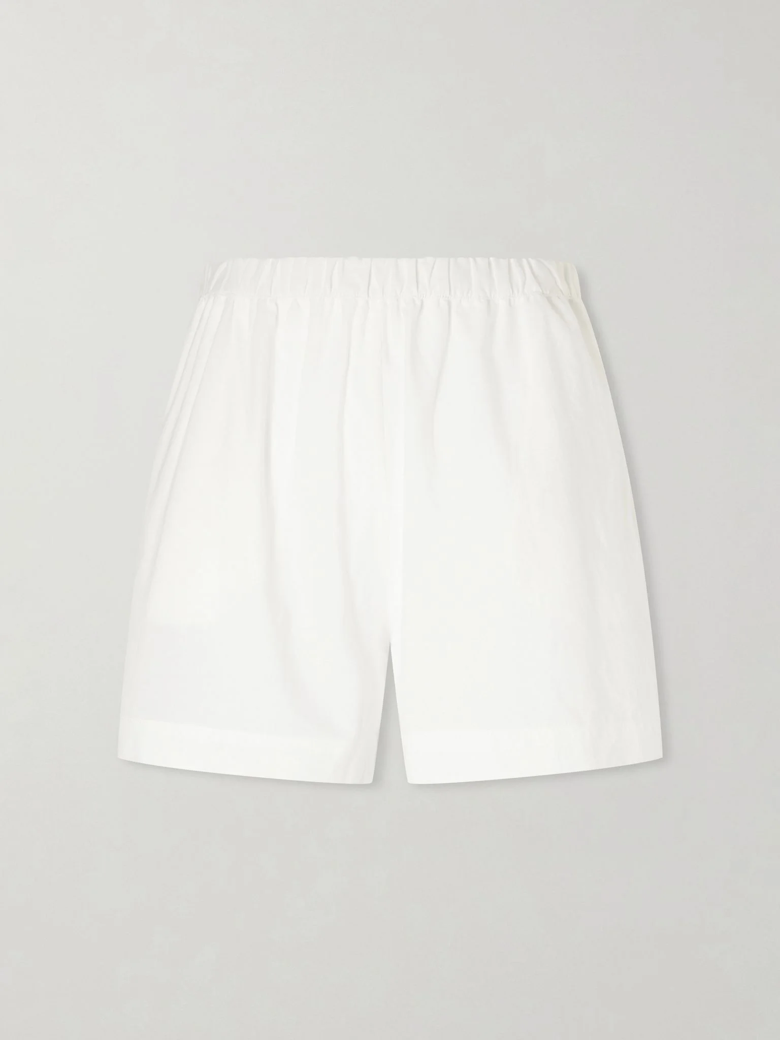 Cotton-poplin shorts Ivory - 1