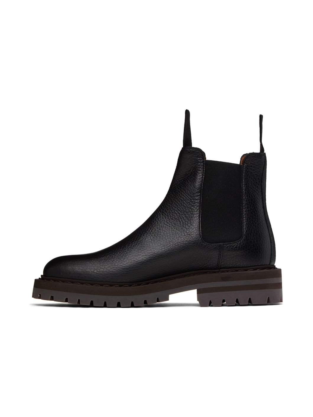 Black Leather Chelsea Boots - 3