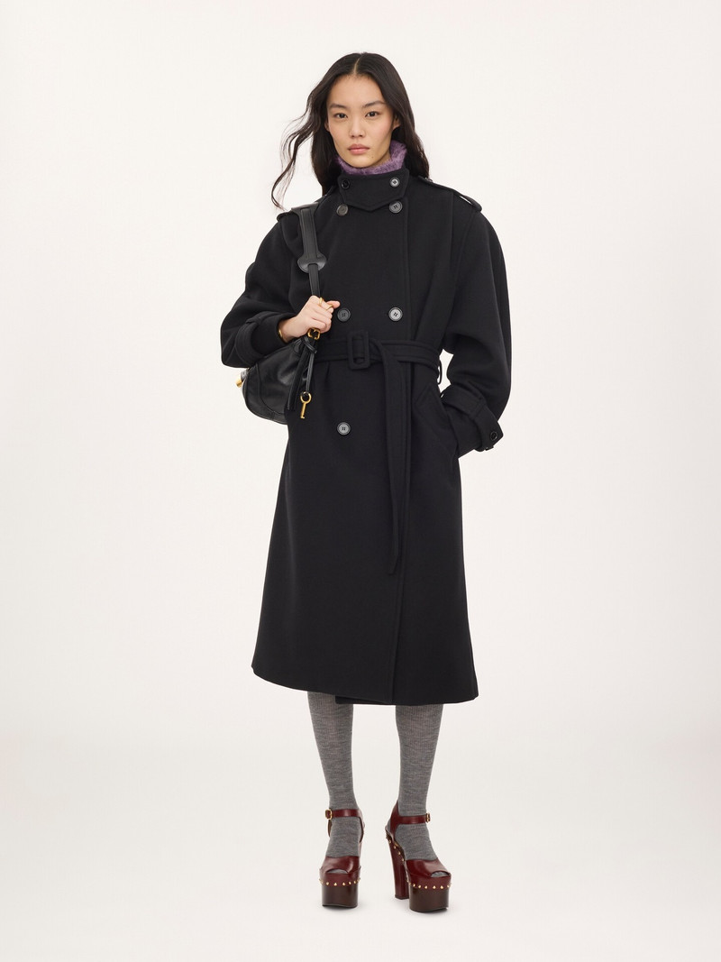 Chloé HIGH-NECK LONG COAT IN DOUBLE-FACE WOOL outlook