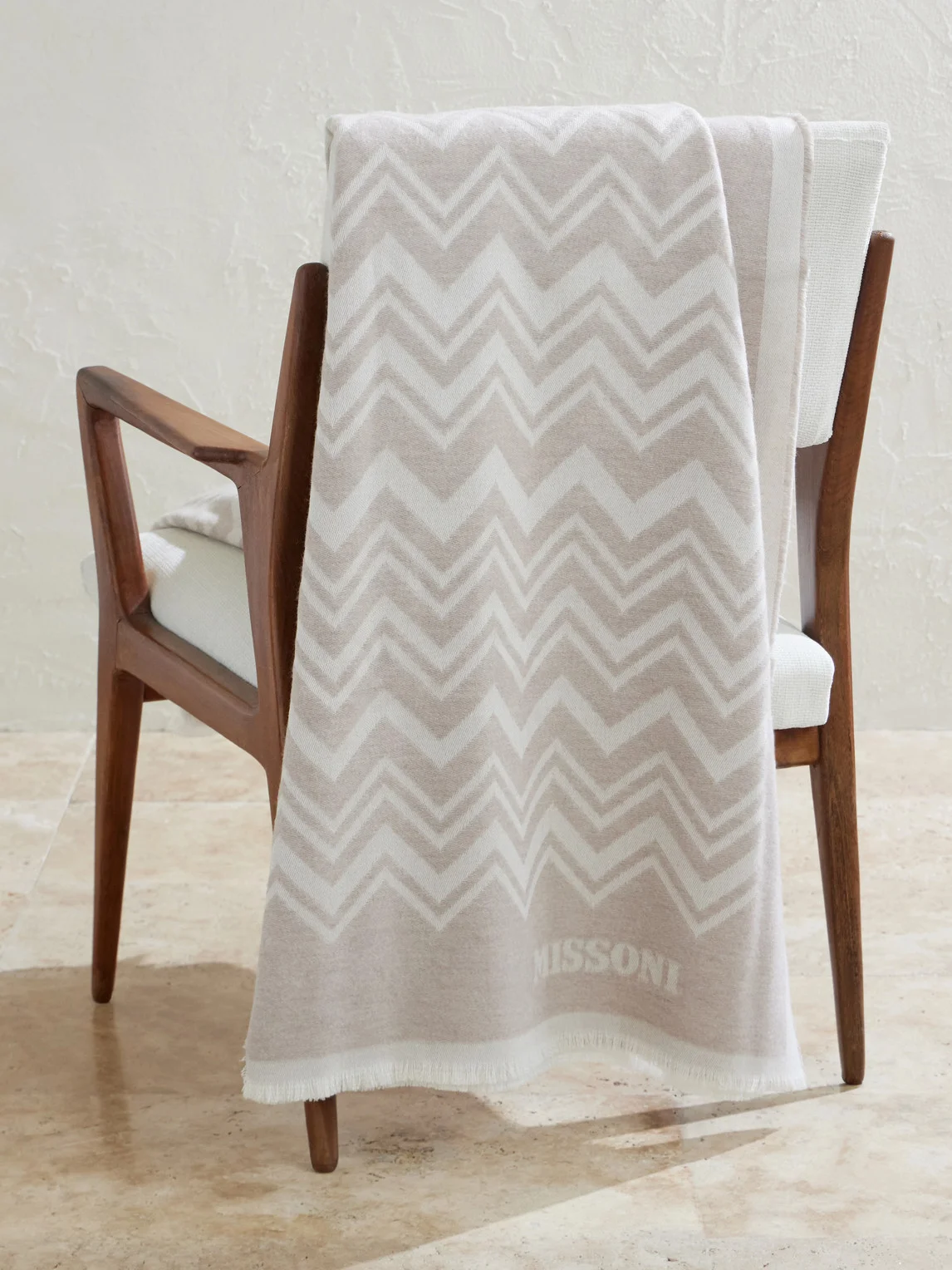 Cortina Fringed Virgin Wool and Cashmere-Blend Jacquard Throw - 1