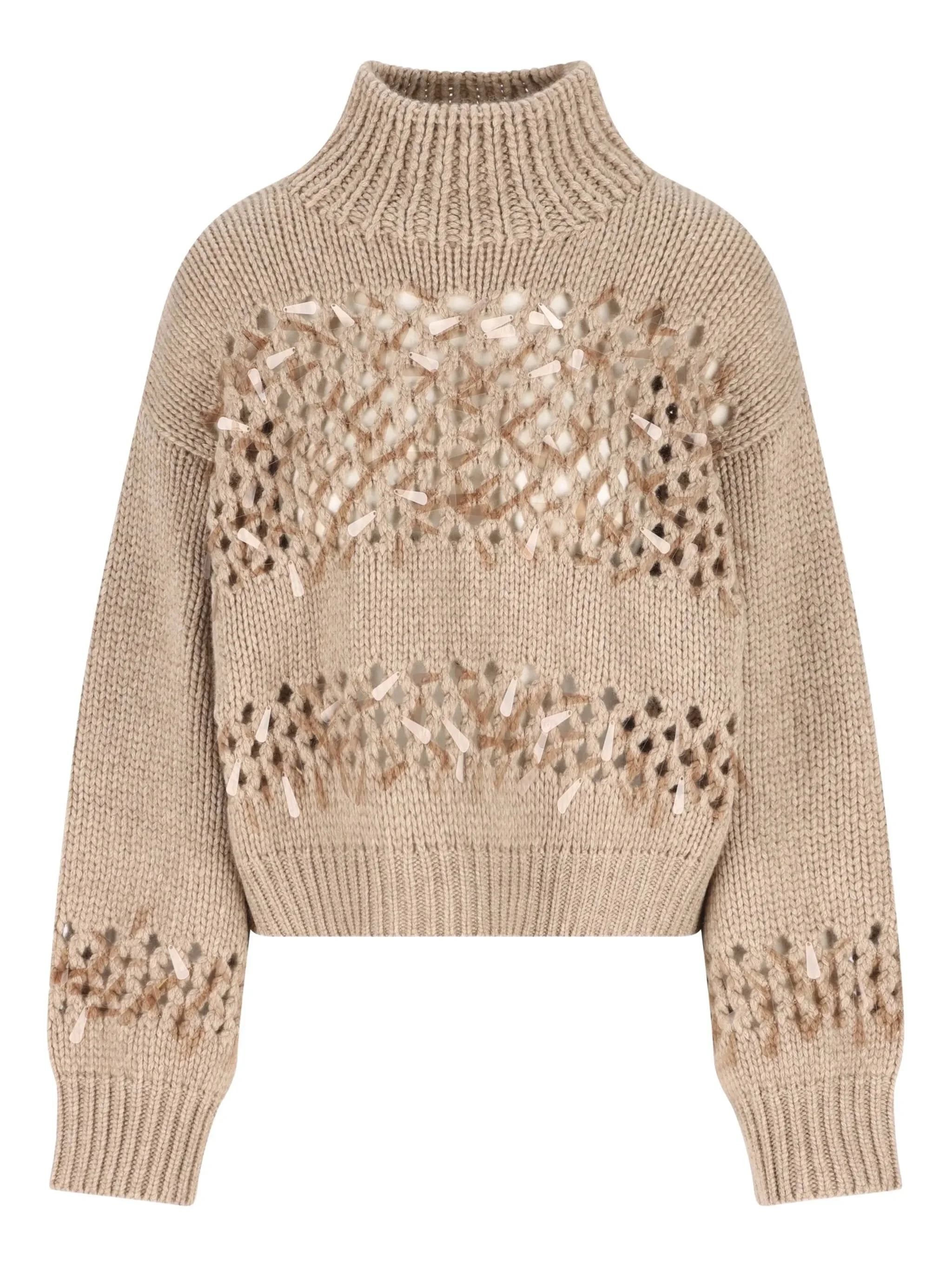Brunello Cucinelli Openwork Ribbed Sweater - 1