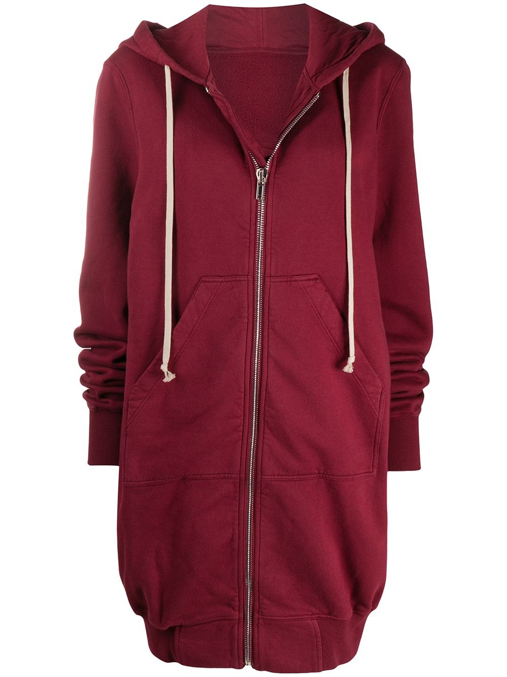 longline zip up hoodie - 1