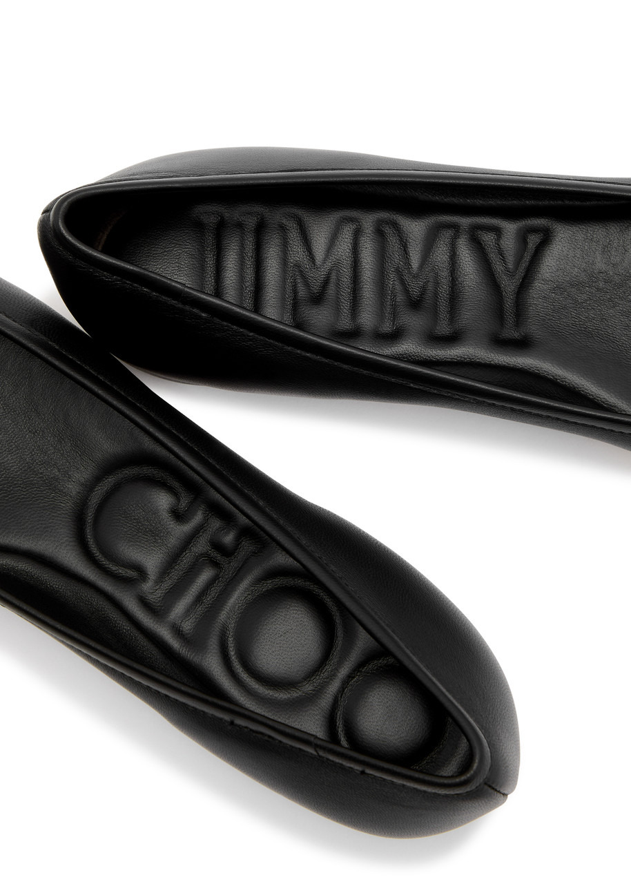 Jimmy Choo Elme Embellished Leather Ballet Flats - 4