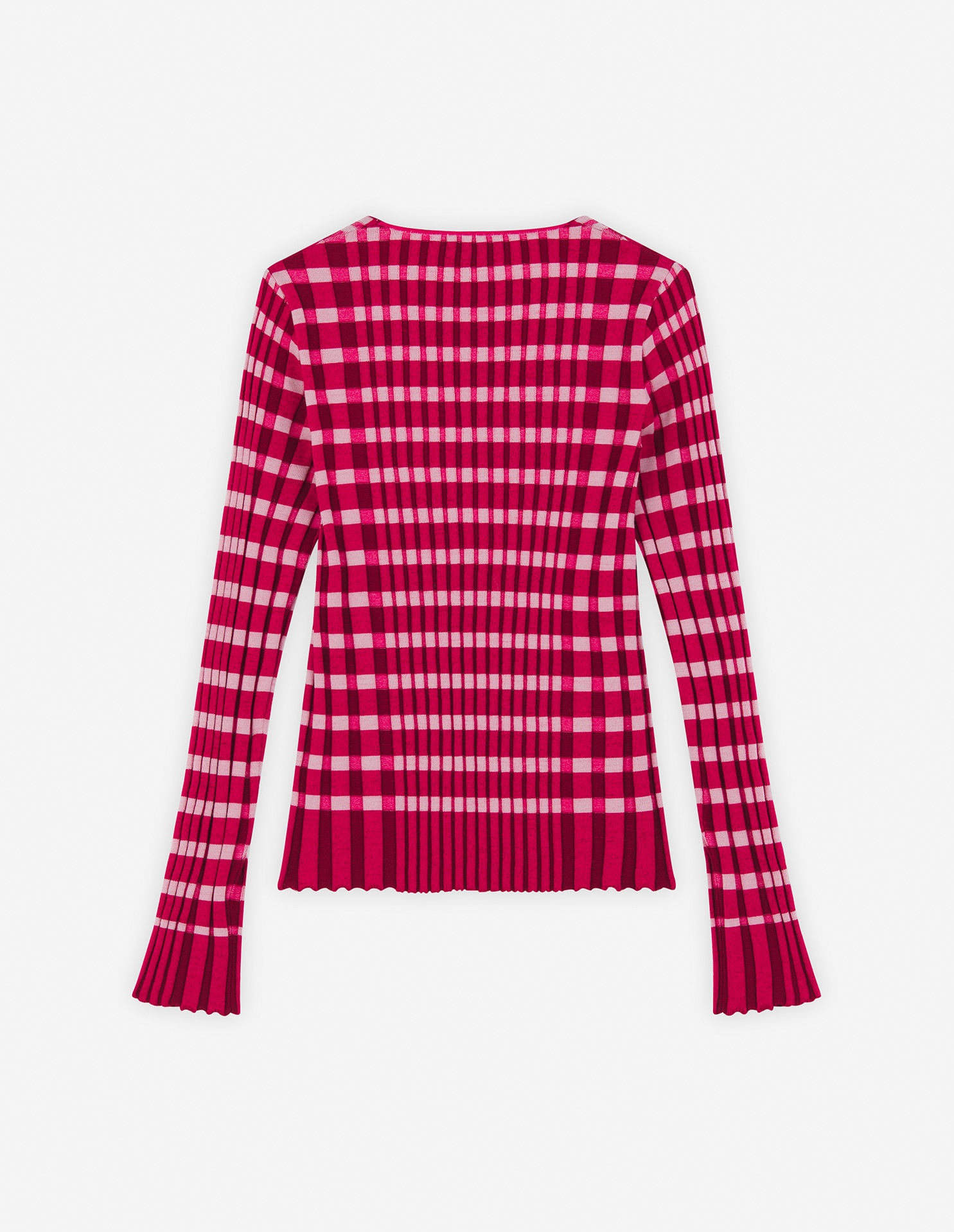 CHECKED RIBBED JUMPER - 6