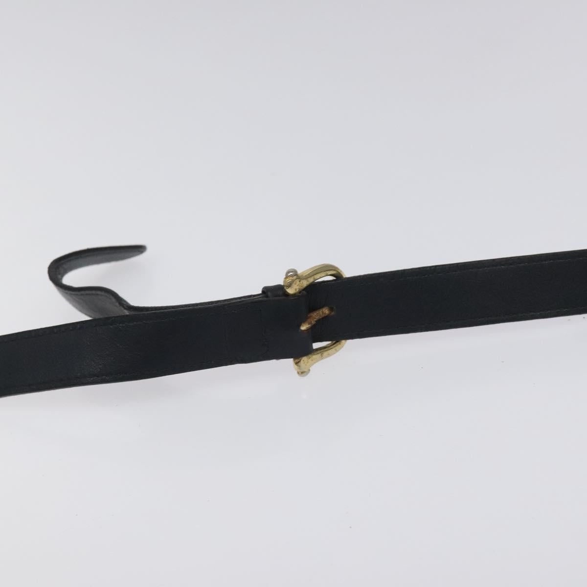 CELINE Macadam Canvas Shoulder Bag Leather Navy Gold - 8