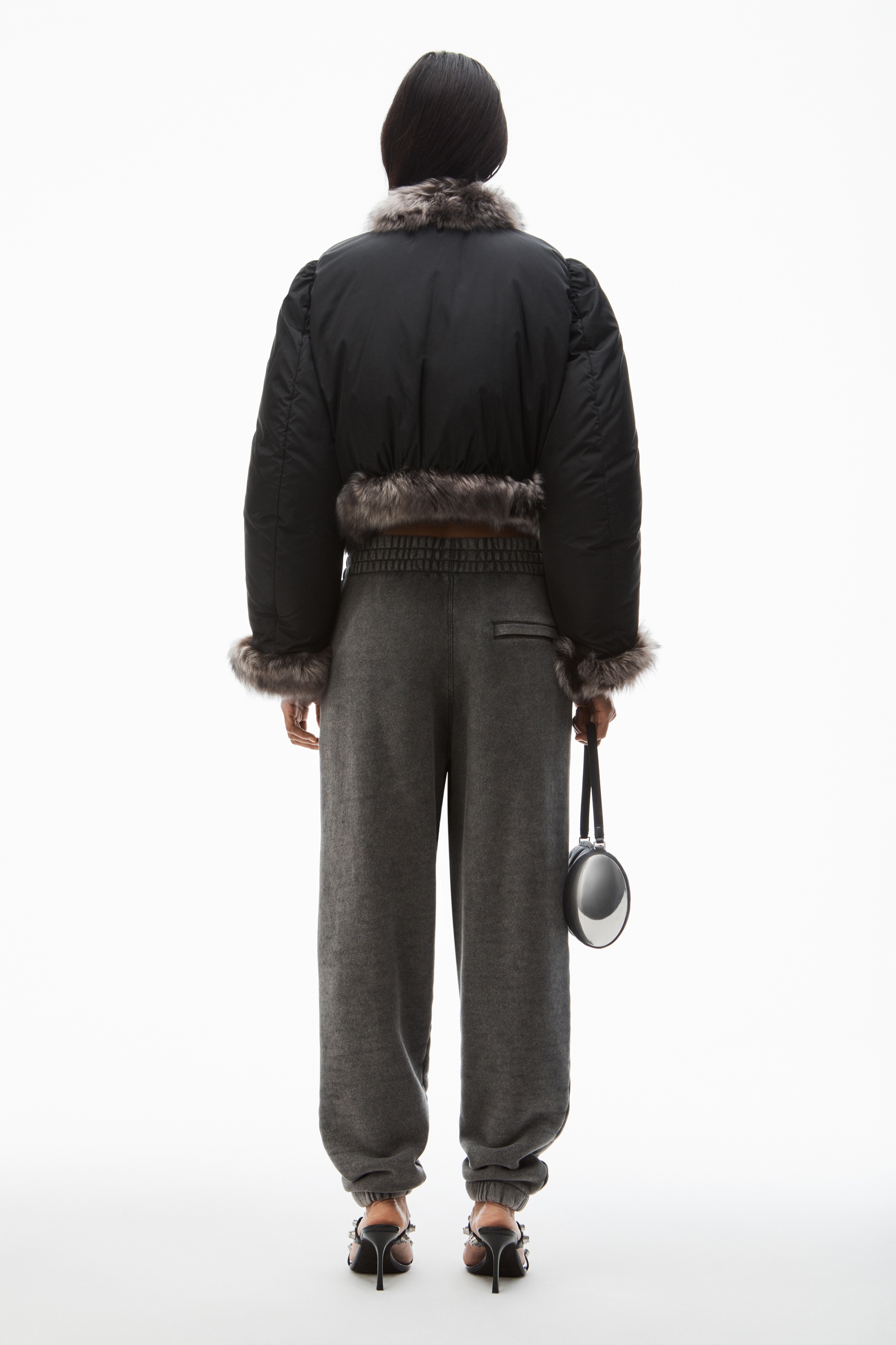flame logo-embossed sweatpant in cotton terry - 4
