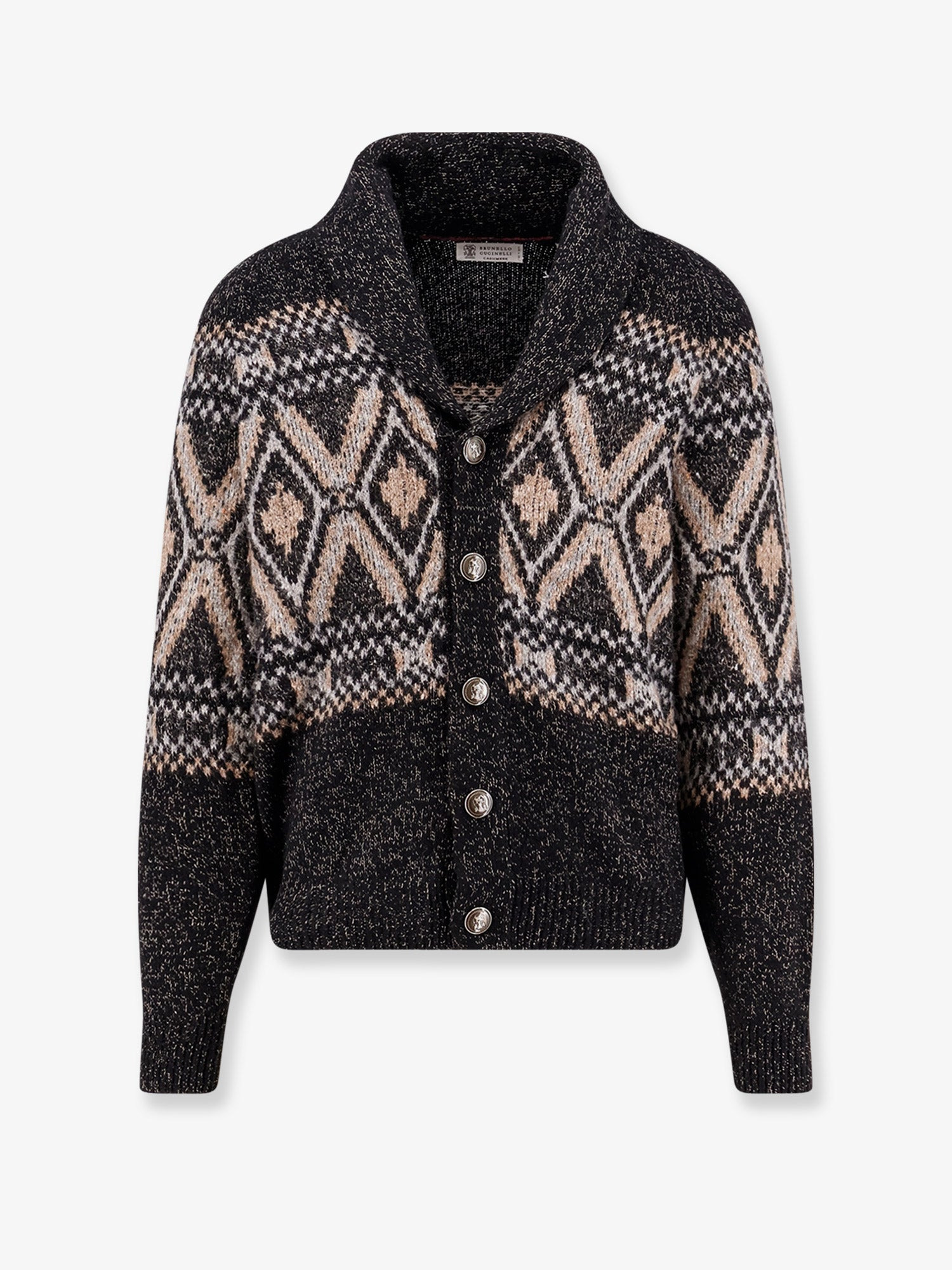 WOOL, SILK AND CASHMERE CARDIGAN - 1