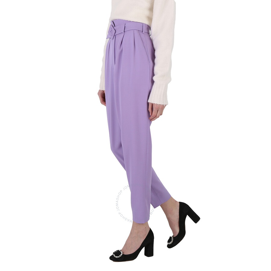 Moschino Ladies Violet Straight Leg Trousers - 4