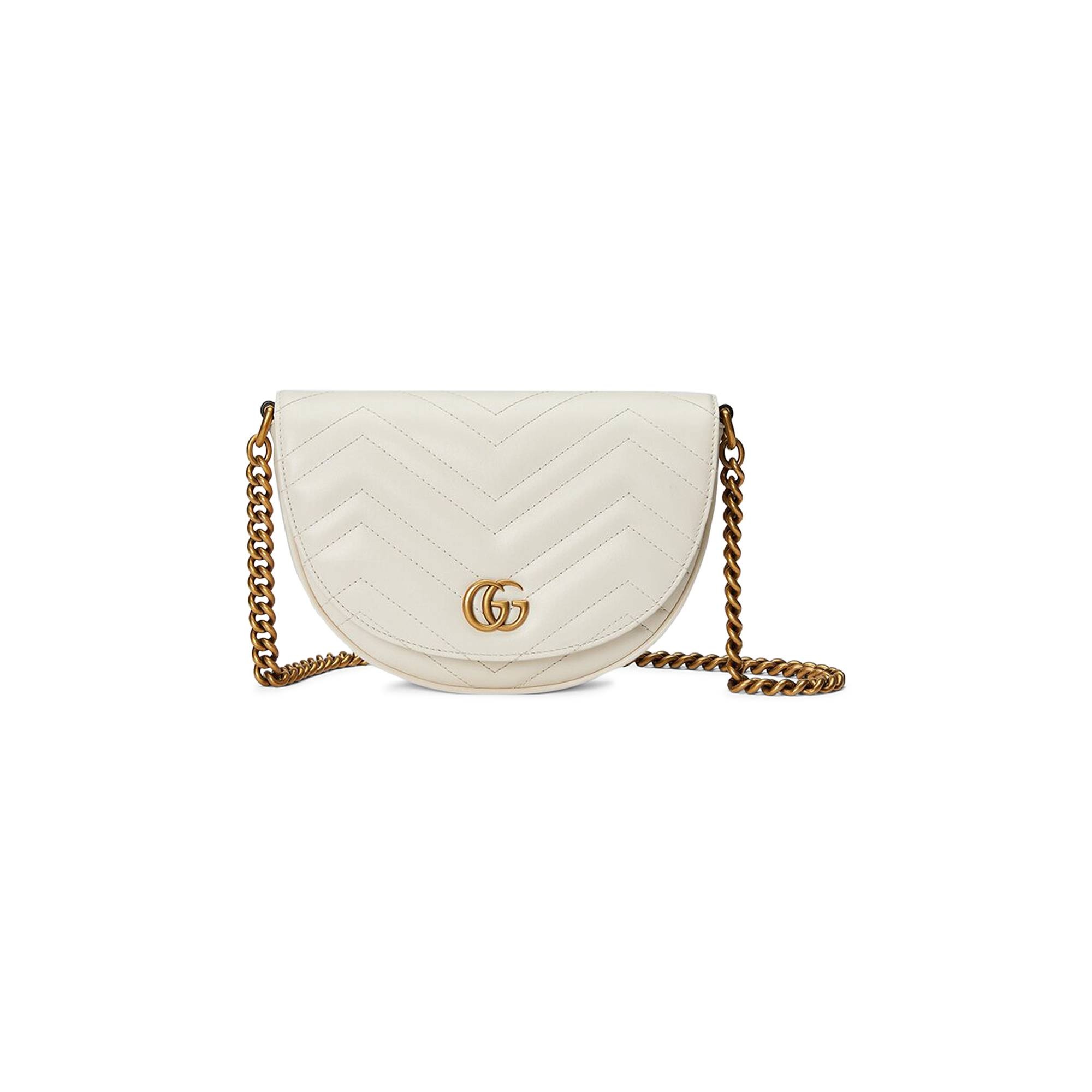 Gucci GG Marmont Matelasse Chain Mini Bag 'Mystic White' - 1